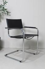 Buisframe design stoel Mart Stam, Huis en Inrichting, Stoelen, Gebruikt, Zwart, Leer