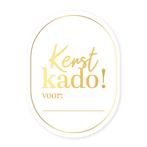 30x Sticker Kerst Kado! voor: .... - Goudfolie -, Verzenden, Nieuw