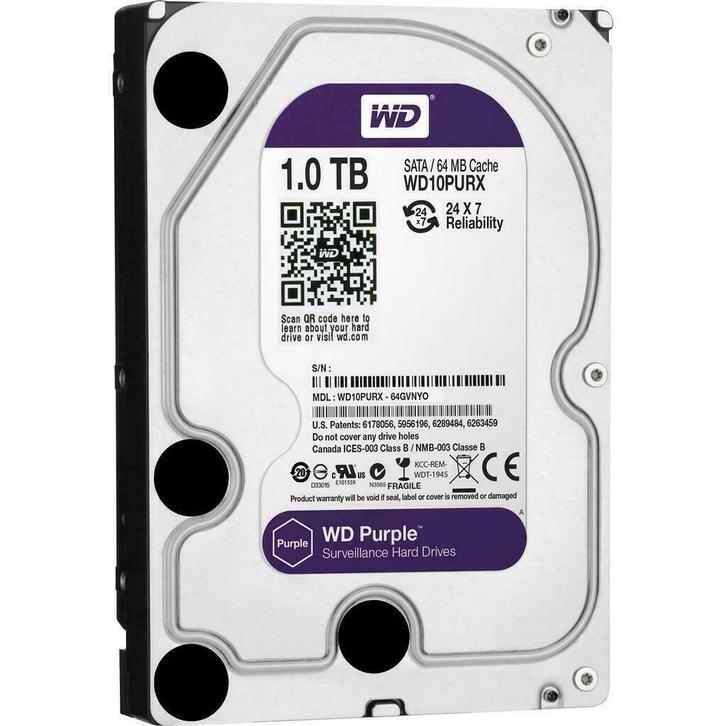 WD Purple HDD / Geheugenkaarten opslag van bewakingsklasse, Zakelijke goederen, Kantoor en Winkelinrichting | Beveiliging
