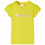 vidaXL Kindershirt met kapmouwen 104 felgeel, Verzenden, Nieuw
