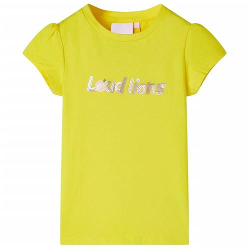 vidaXL Kindershirt met kapmouwen 104 felgeel, Kinderen en Baby's, Kinderkleding | Overige, Nieuw, Verzenden