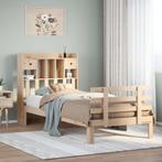 vidaXL Bed met boekenkast zonder matras massief grenenhout, Huis en Inrichting, Slaapkamer | Bedden, Verzenden, Nieuw, Bruin, Hout