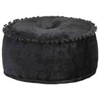 vidaXL Poef rond 40x20 cm fluweel antraciet, Huis en Inrichting, Banken | Voetenbanken en Poefen, Verzenden, Nieuw