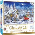 Holiday Glitter & Gold - Chapels Winter Light Puzzel (1000, Verzenden, Nieuw