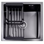 Spoelbak + Droogrek | Wasbak | Gootsteen | 44x44x20cm | RVS, Huis en Inrichting, Keuken | Keukenelementen, Verzenden, Nieuw