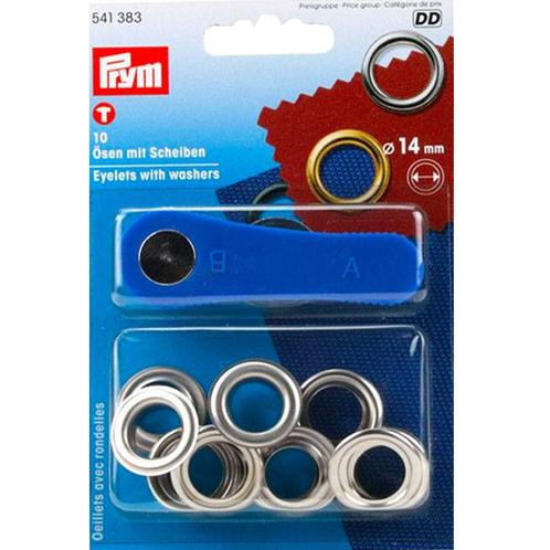 10x Prym zeilring en zeilkous set 14mm Vernikkeld Blisterver, Doe-het-zelf en Verbouw, Zeil en Folie, Zeil, Nieuw, Ophalen of Verzenden