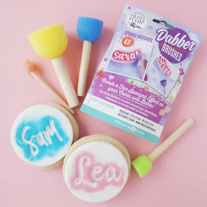 Sweet Stamp Dabber Brush Set/4, Hobby en Vrije tijd, Taarten en Cupcakes maken, Nieuw, Verzenden