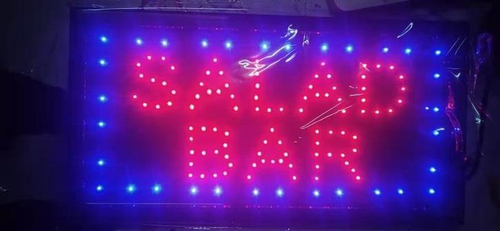 Salade vegan vega LED bord lamp verlichting licht bak reclam, Verzamelen, Merken en Reclamevoorwerpen, Nieuw, Verzenden
