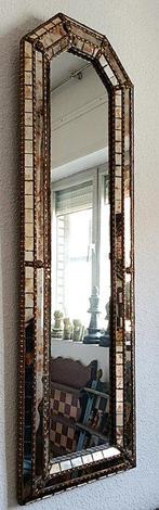 Wandspiegel - glas, brons - Venetiaanse spiegel, Antiek en Kunst