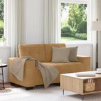 vidaXL Loveseat 120 cm fluweel bruin, Huis en Inrichting, Banken | Bankstellen, Verzenden, Nieuw, Stof, Minder dan 150 cm