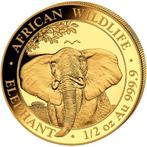 Gouden Somalische Olifant 1/2 oz 2021, Goud, Losse munt, Overige landen, Verzenden