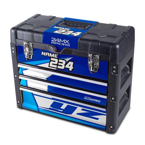 Stickerset voor Gereerdschapskist 24MX X3 Blauw, Motoren, Accessoires | Overige, Nieuw, Verzenden