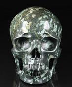 Japanse Chrysantsteen Hoge kwaliteit Gesneden schedel -, Antiek en Kunst