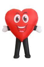 KIMU® Opblaas Kostuum Hart Opblaasbaar Pak Hartpak Mascotte, Carnaval, Nieuw, Overige maten, Ophalen of Verzenden