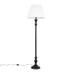 Vloerlamp zwart met plisse kap wit 45 cm - Classico, Verzenden, Nieuw, Stof, Classic-antique