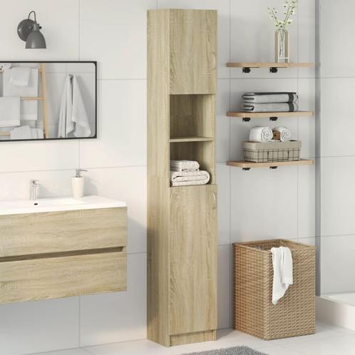 vidaXL Badkamerkast 32x25,5x190 cm spaanplaat sonoma, Huis en Inrichting, Badkamer | Badkamermeubels, Nieuw, 150 tot 200 cm, Verzenden