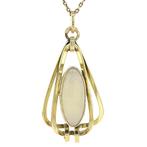 Gouden hanger met opaal 14 krt, Ophalen of Verzenden, Nieuw