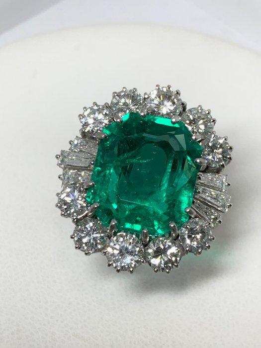 Statement ring - 18 karaat Witgoud - 12.10ct. tw. Diamant, Sieraden, Tassen en Uiterlijk, Antieke sieraden