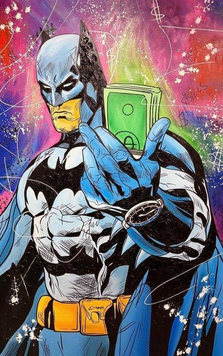Le Youn (XX) - Money Batman dollar, Antiek en Kunst, Kunst | Schilderijen | Modern
