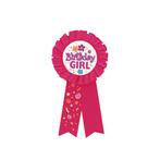 Rozet Birthday Girl 14cm, Verzenden, Nieuw