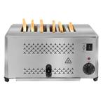 GGM Gastro | Broodrooster - 1,8 kW - voor 6 sneetjes | TOET6, Witgoed en Apparatuur, Broodroosters, Verzenden, Nieuw
