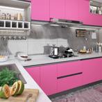 vidaXL Meubelfolie zelfklevend 500x90 cm PVC hoogglans roze, Verzenden, Nieuw
