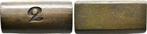 2 Stuiver Kupferstange mit Stempel 2 o J Nederland Indien..., Verzenden