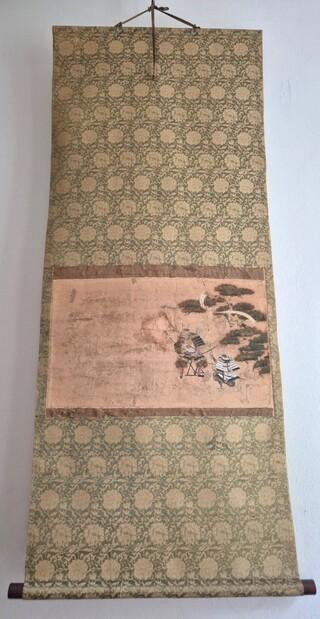 Japanse hangrol met samoerai – 19e eeuw, Antiek en Kunst, Kunst | Overige Kunst