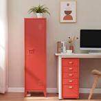 Lockerkast Kurikka metaal 137x38x38 cm rood [en.casa], Verzenden, Nieuw in verpakking