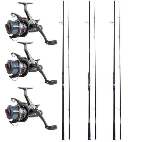 3x Catchmax Carper + 3x Catchmax 5000FR (Karperhengels +, Watersport en Boten, Hengelsport | Algemeen, Nieuw, Verzenden