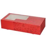 Taartdoos met Venster Stol Klein 34x16x8cm Rood (Kerst), Verzenden, Nieuw