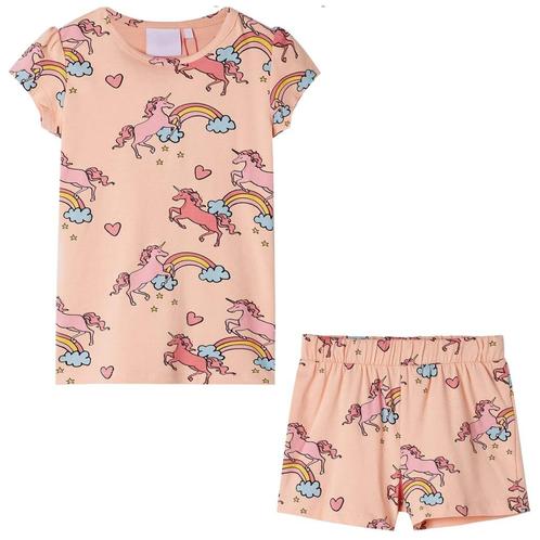 vidaXL Kinderpyjama met korte mouwen 104 lichtoranje, Kinderen en Baby's, Kinderkleding | Overige, Nieuw, Verzenden
