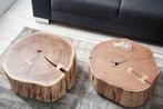 Boomstam salontafel GOA 60cm naturel acacia massief hout, Ophalen of Verzenden, Nieuw