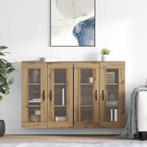 vidaXL Wandkasten 2 pcs Artisan Eiken 69,5 x 34 x 90 cm, Minder dan 50 cm, Verzenden, Nieuw, Minder dan 100 cm