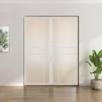 Dubbele stalen taatsdeur 6 Vlaks Wit Mat glas Luxe design, Doe-het-zelf en Verbouw, Deuren en Horren, Minder dan 80 cm, Overige typen