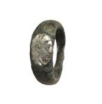 Oud-Romeins Brons Ring met keizersbuste zilveren edelsteen,, Sieraden, Tassen en Uiterlijk, Antieke sieraden