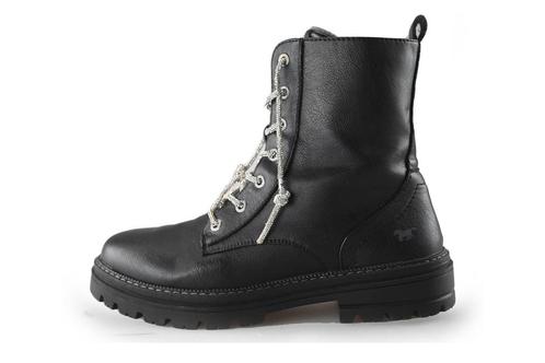 Mustang Veterboots in maat 40 Zwart | 10% extra korting, Kleding | Dames, Schoenen, Zwart, Zo goed als nieuw, Overige typen, Verzenden