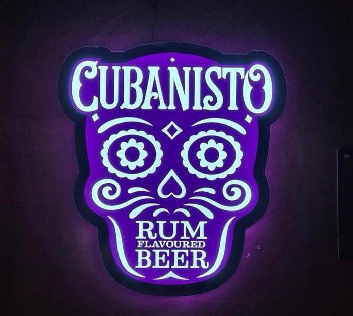 Cubanisto lichtbak led bier - cubanisto - Reclamebord met, Antiek en Kunst, Antiek | Wandborden en Tegels