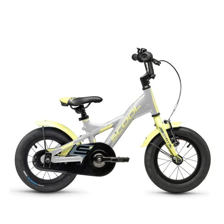 SCOOL XXlite 12-1S - Silver/Lime (12 Inch Jongensfietsen), Fietsen en Brommers, Fietsen | Kinderfietsjes, Nieuw, Ophalen of Verzenden