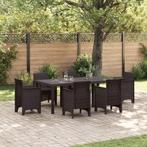 vidaXL Tuin Tafel Bruin 200x100x73 cm van Poly Rattan, Verzenden, Nieuw