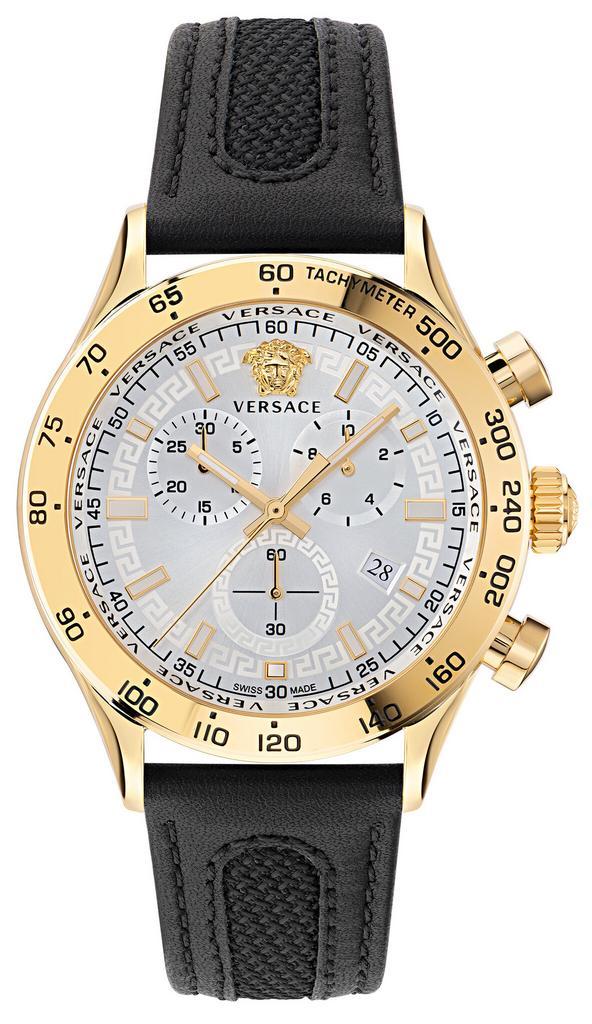 Versace VE2U00222 Hellenyium Chrono horloge 43 mm, Sieraden, Tassen en Uiterlijk, Horloges | Heren, Staal, Nieuw, Staal, Overige merken