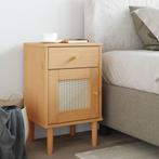 vidaXL Nachtkastje SENJA rattan-look 40x35x65 cm grenenhout, Verzenden, Nieuw, Hout