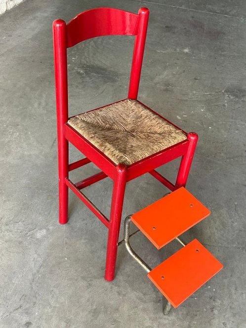 Stoel - Hout, Metaal, stro - Zet de lijst klaar, Antiek en Kunst, Curiosa en Brocante