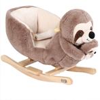 Schommeldier Luiaard Bruin met Veiligheidsriem en muziek, Kinderen en Baby's, Speelgoed | Hobbelfiguren, Verzenden, Nieuw