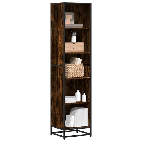 vidaXL Boekenkast 40x35x170,5 cm bewerkt hout gerookt, Huis en Inrichting, Kasten | Boekenkasten, Nieuw, Overige houtsoorten, Verzenden