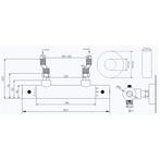 Xellanz Rio Thermostatische Douchemengkraan - 12cm - Chroom, Doe-het-zelf en Verbouw, Sanitair, Ophalen of Verzenden, Nieuw