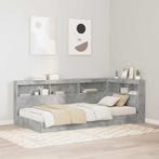 vidaXL Opberghoofdbord met plank Beton Grijs 90 cm Bewerkt, Verzenden, Nieuw, Grijs, Hout