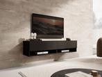 Meubella TV-Meubel Asino mat Zwart 140cm hangend zwevend, Nieuw, Overige materialen, Minder dan 100 cm, 25 tot 50 cm