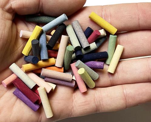 Gekleurde houtjes (1800 stuks), 550 gram, Doe-het-zelf en Verbouw, Gereedschap | Handgereedschap, Nieuw, Ophalen of Verzenden