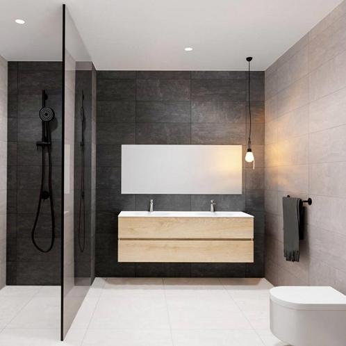 Badkamermeubel Solid Surface BWS Oslo 150x46 cm Dubbel Wood, Doe-het-zelf en Verbouw, Sanitair, Bad, Nieuw, Ophalen of Verzenden